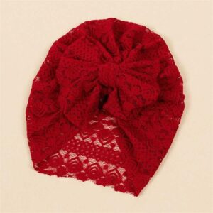 Red bowknot cap